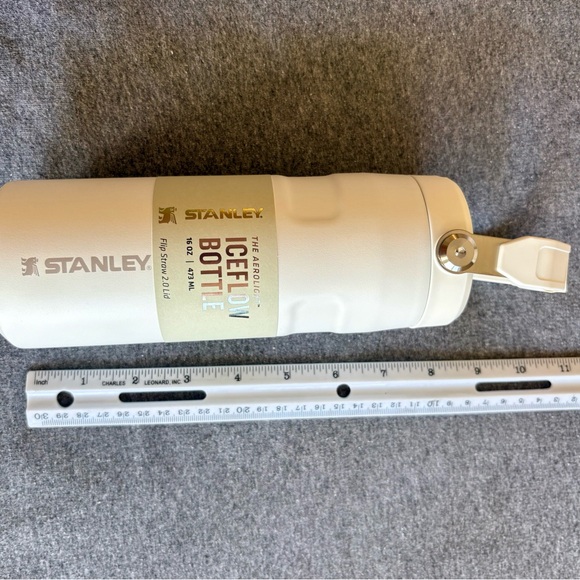 Stanley 16 oz IceFlow Bottle with Flip Straw Lid Color- Frost (White) - Picture 4 of 11
